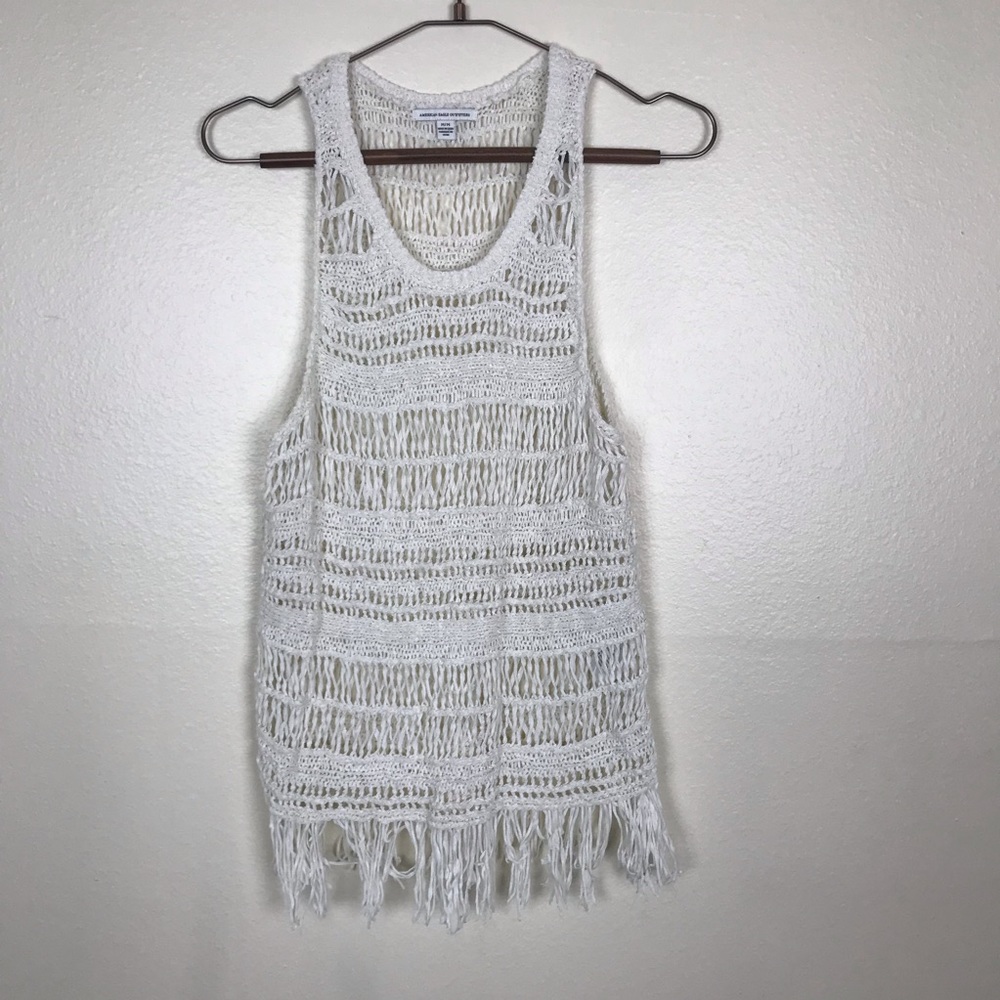 American Eagle Outfitters | Cream Crochet Shirt